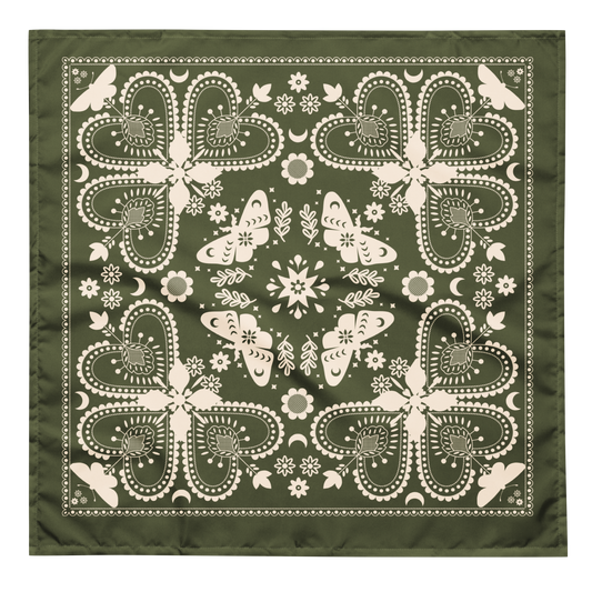 Olive Mariposa Bandana