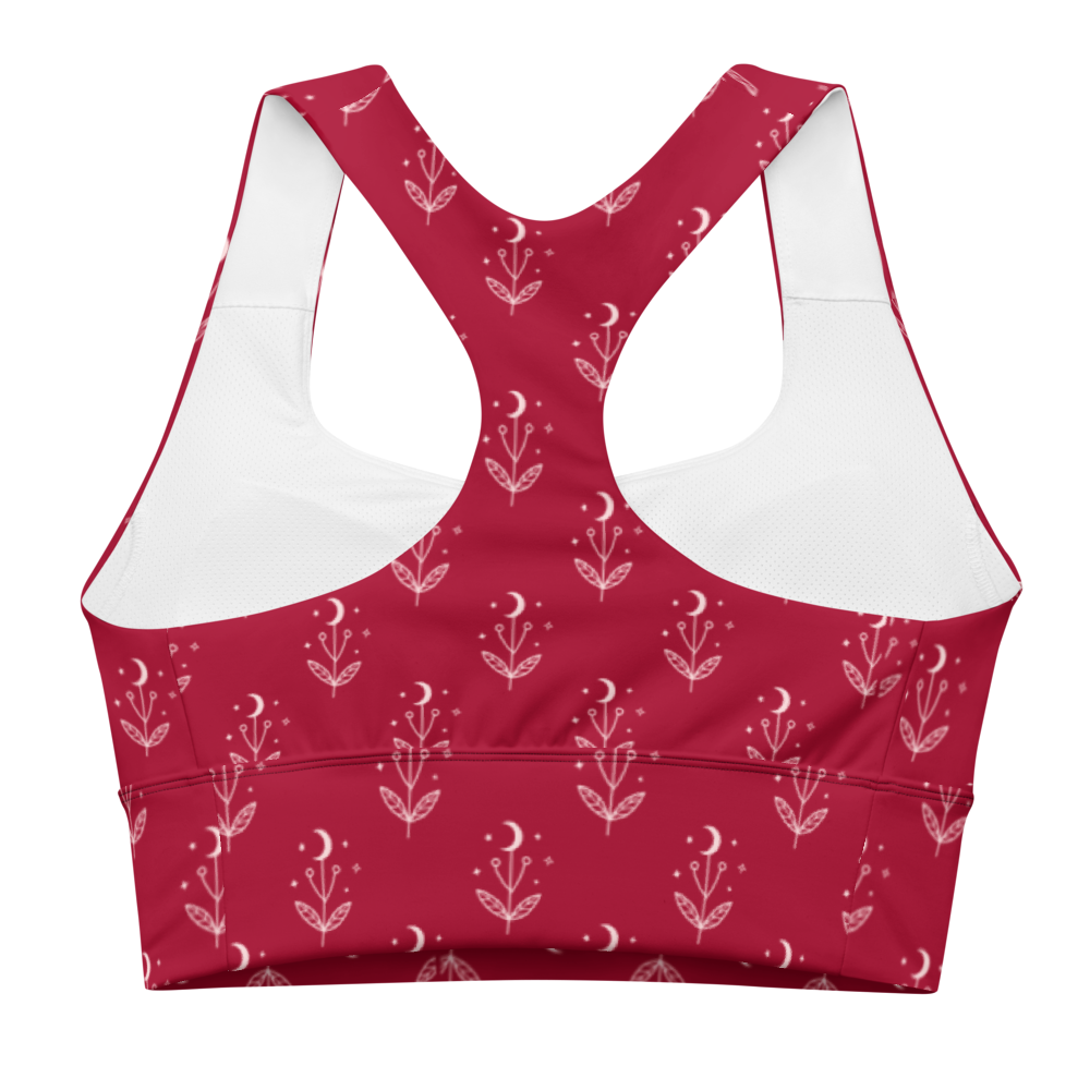 Red Serpent Longline Sports Bra