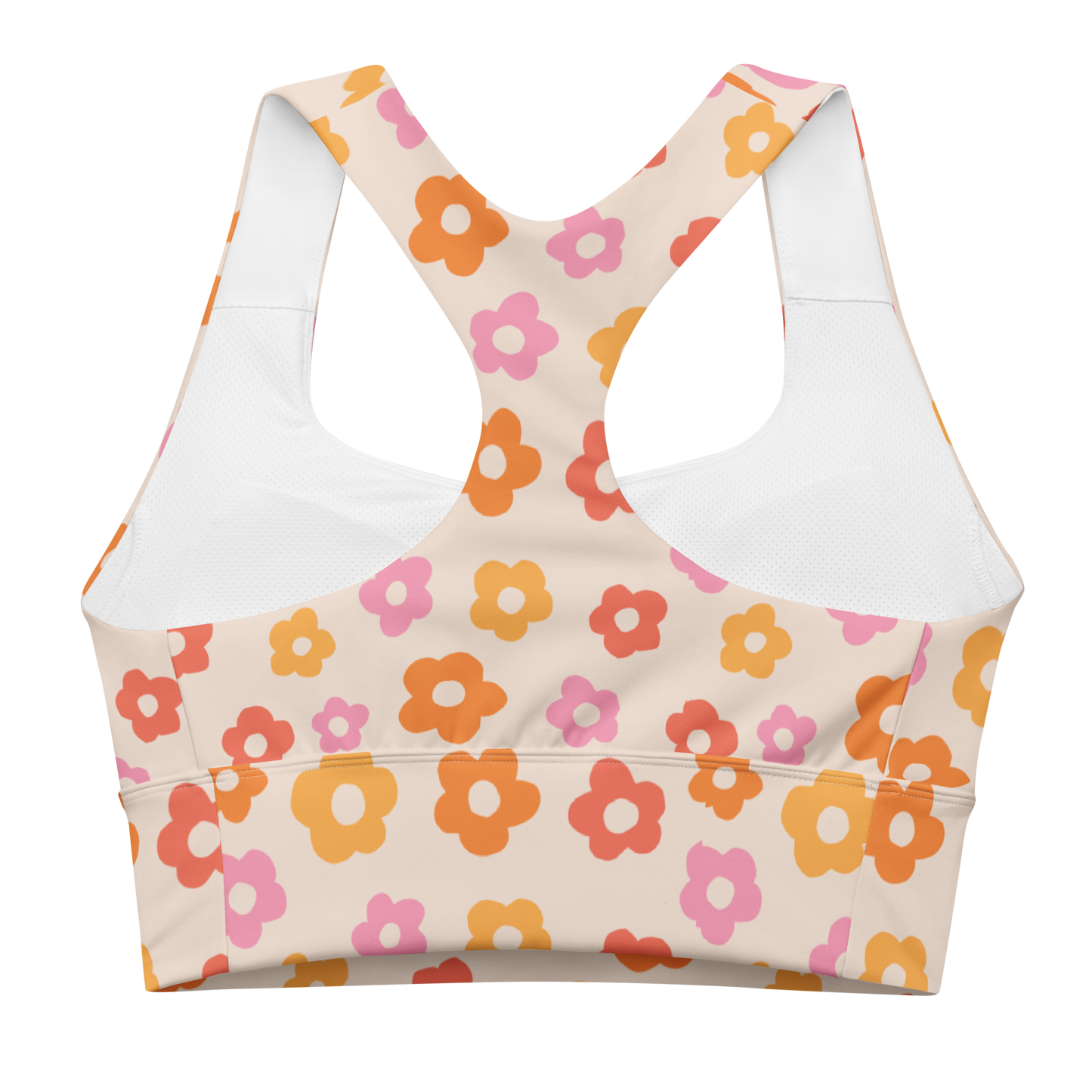 Flower Power Longline Sports Bra