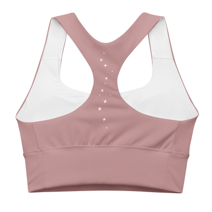 Rose Mariposa Longline Sports Bra