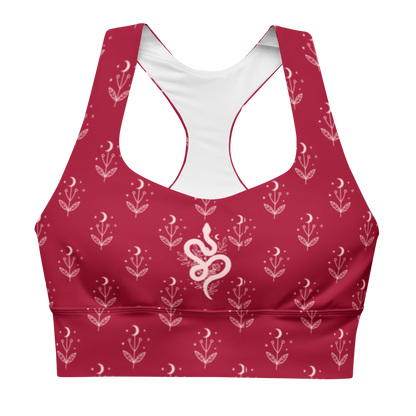 Red Serpent Longline Sports Bra