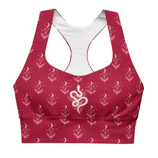 Red Serpent Longline Sports Bra