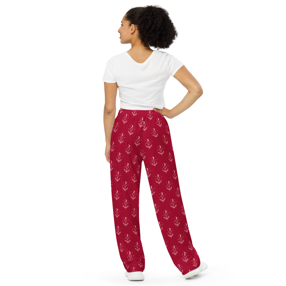 Red Luna Wide Leg Pants