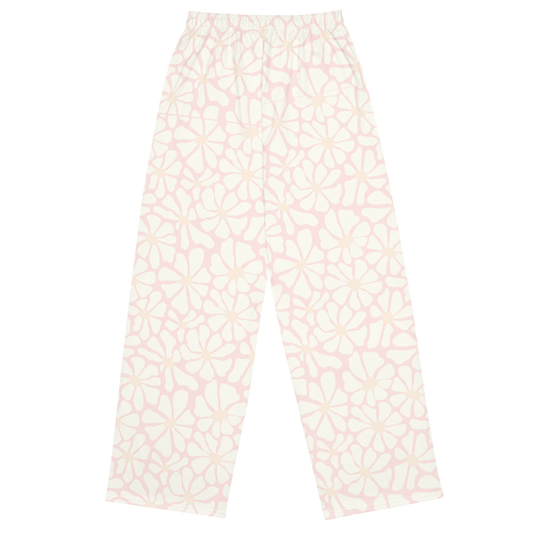 Pink Daisy Wide Leg Pants