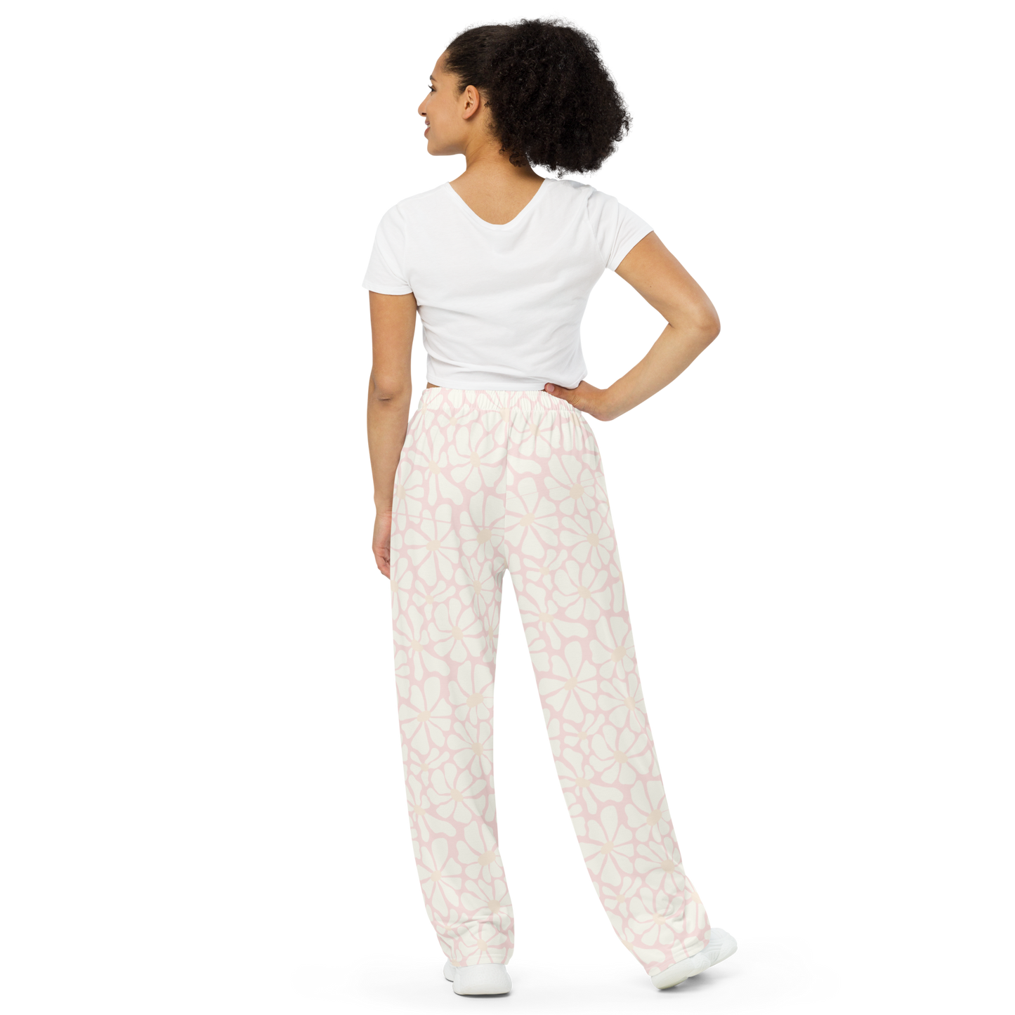 Pink Daisy Wide Leg Pants