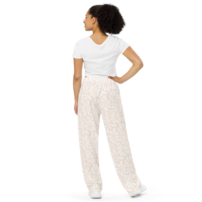 Pink Daisy Wide Leg Pants