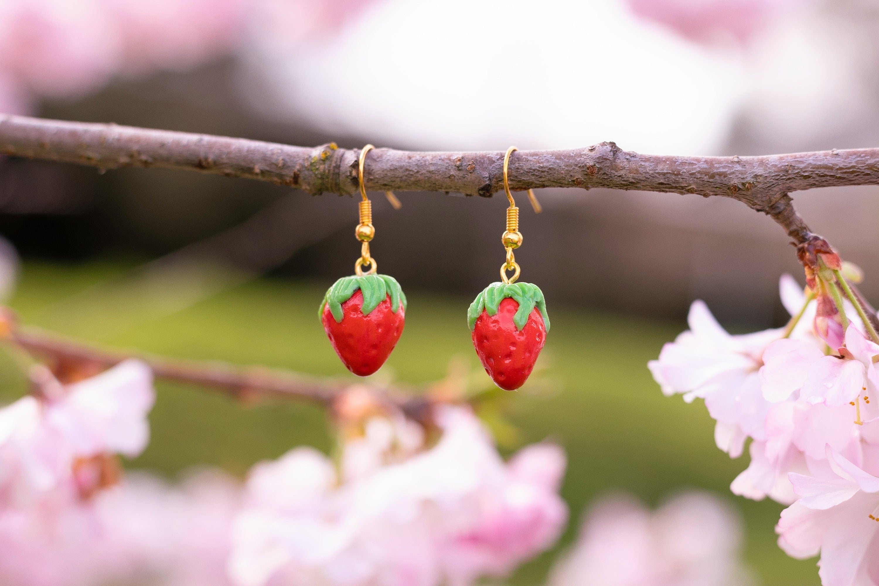 Strawberry Earrings Coquette Aesthetic Gifts Fairy Core Jewelry Strawberry Lover Gift Strawberry Style Food Jewelry Fairycore uniqueearrings